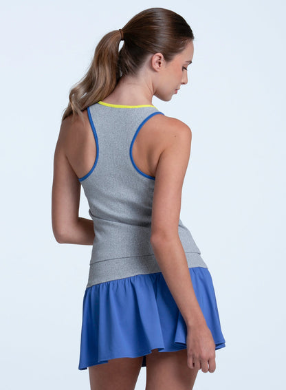 Lucky In Love Court Rib Racerback Tank