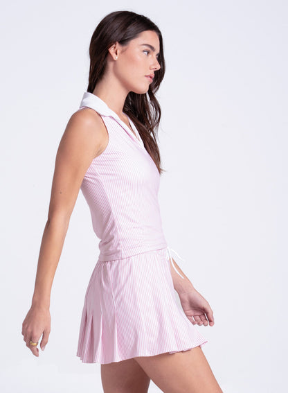 Lucky In Love Rue De Rose Pleat Tank - Online Exclusive