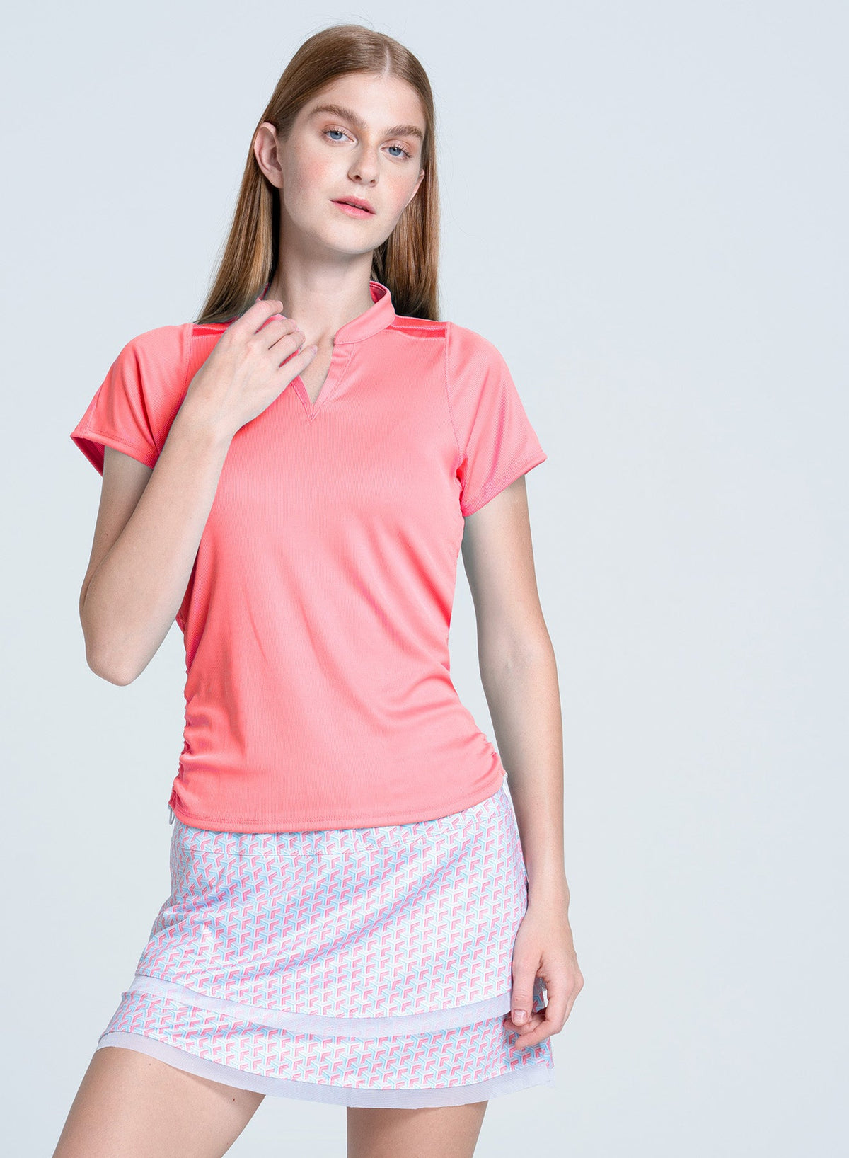 Lucky In Love Ruche Short Sleeve