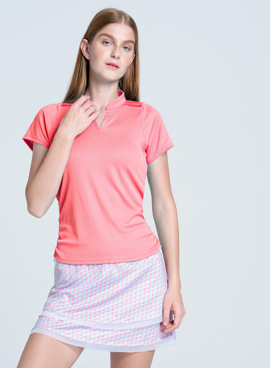 Lucky In Love Ruche Short Sleeve