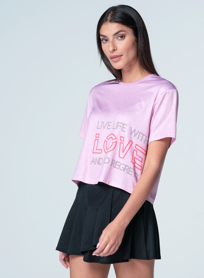 Lucky In Love Live Life With Love Short Sleeve