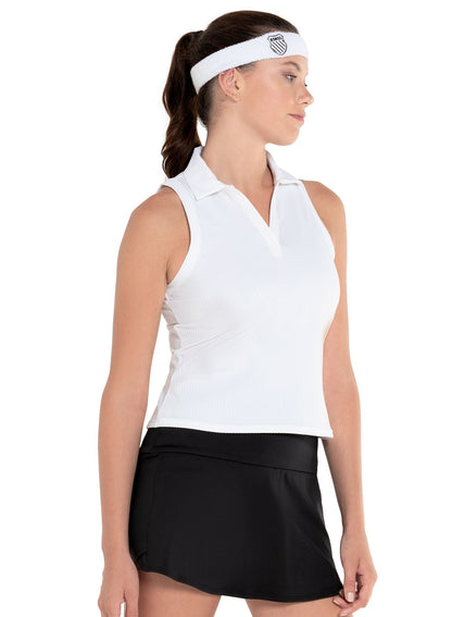Lucky In Love Sleeveless Rib Polo