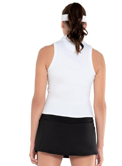 Lucky In Love Sleeveless Rib Polo