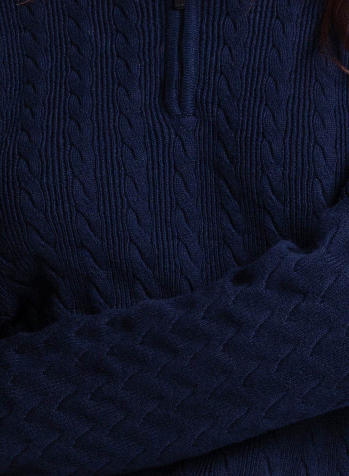 Lucky In Love Mini Cable 1/4 Zip Sweater