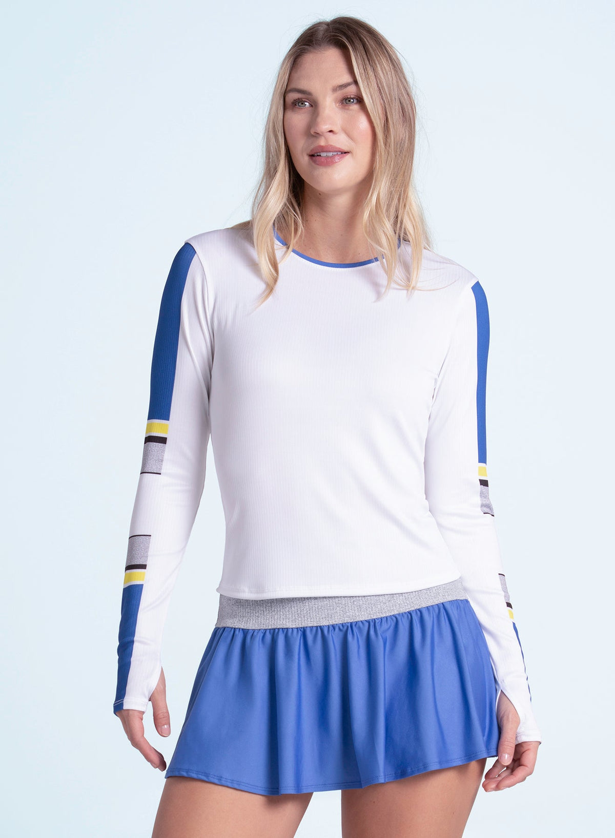 Lucky In Love Rib Line Flounce Skirt