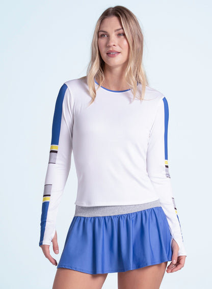 Lucky In Love Rib Line Flounce Skirt