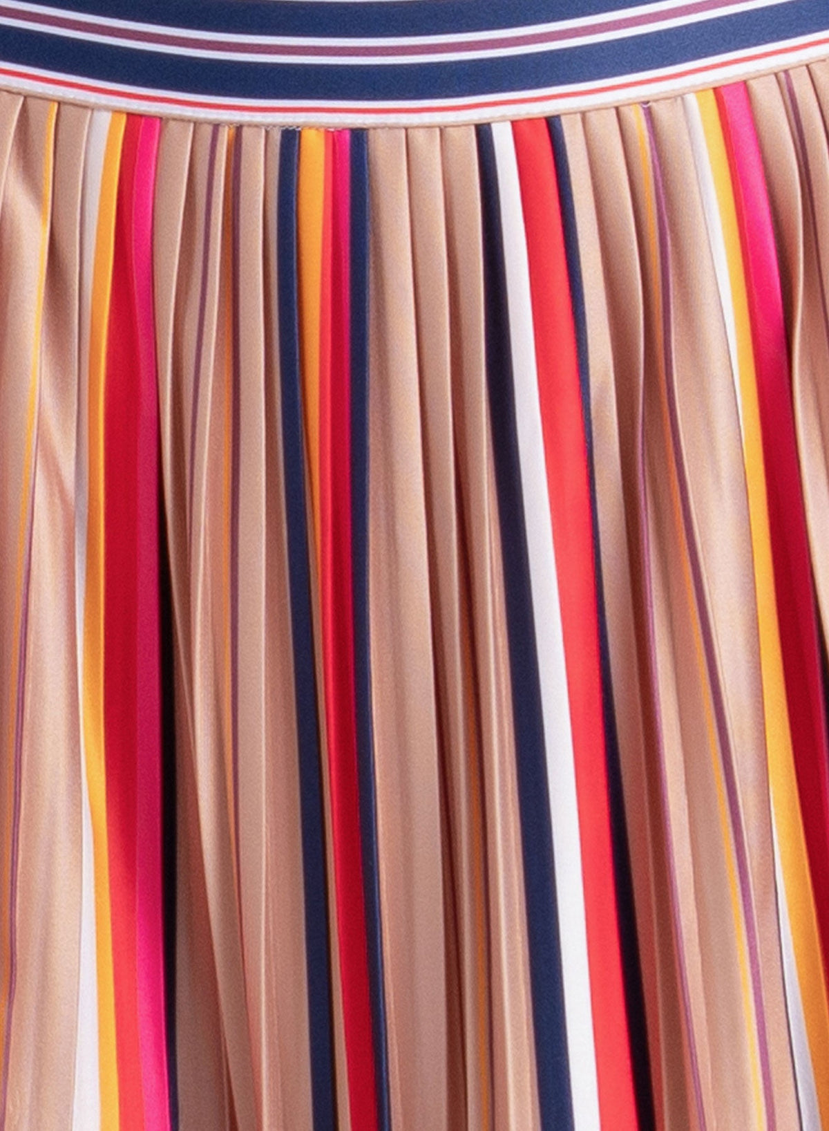 Lucky In Love Retro Stripes Pleated Skirt