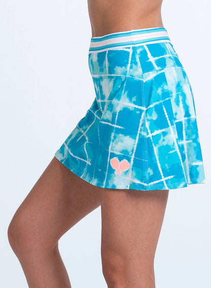Lucky In Love Wave Rider Pickleball Skirt