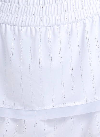 Lucky In Love Distressed Pinstripe Skirt