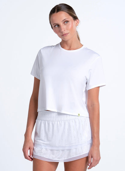 Lucky In Love Distressed Pinstripe Skirt