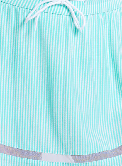 Lucky In Love High Waist Seersucker Skirt