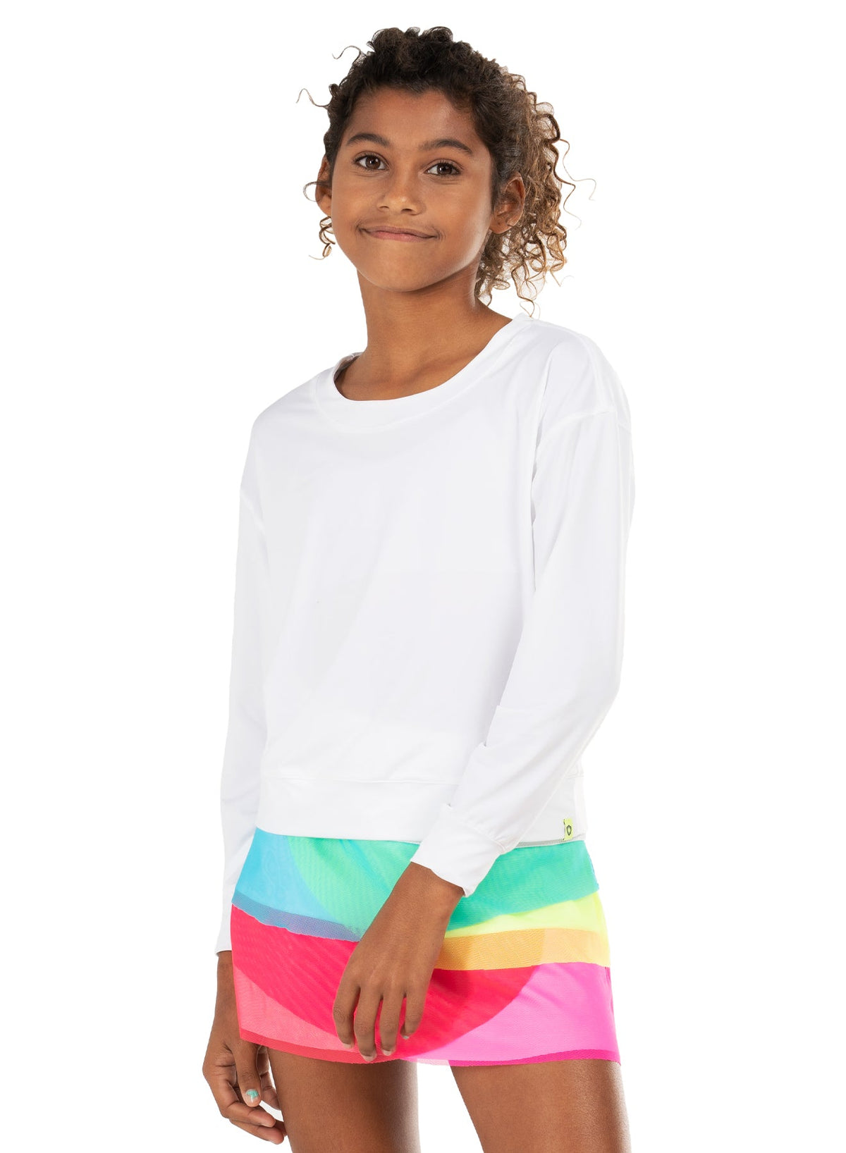 Lucky In Love Mesh Scallop Skirt - Girls