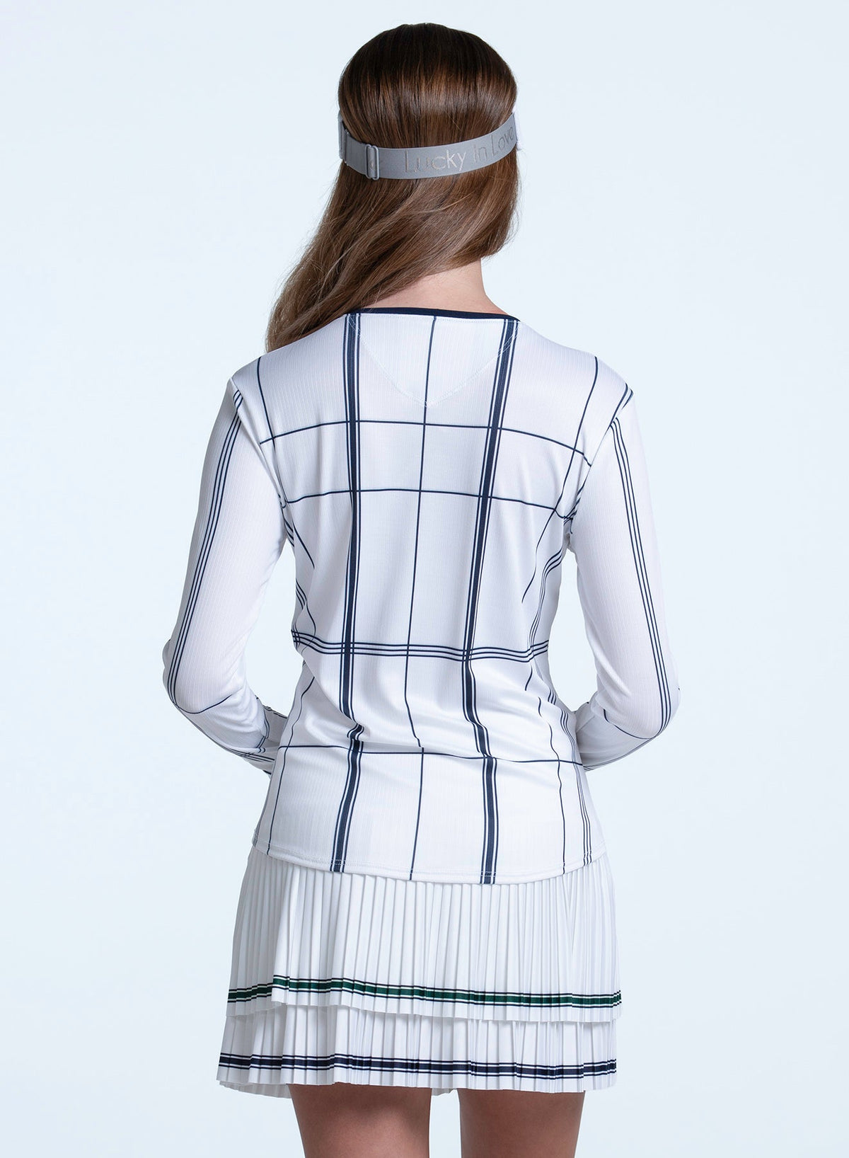 Lucky In Love Preppy Love Plaid Long Sleeve