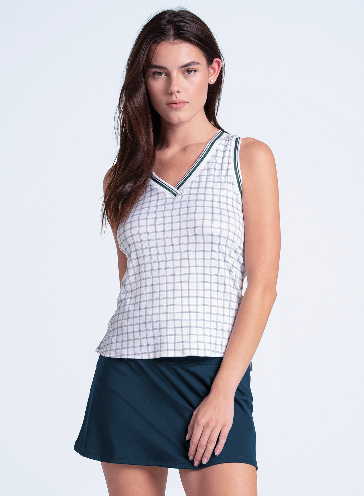 Lucky In Love Preppy Please Plaid Tank
