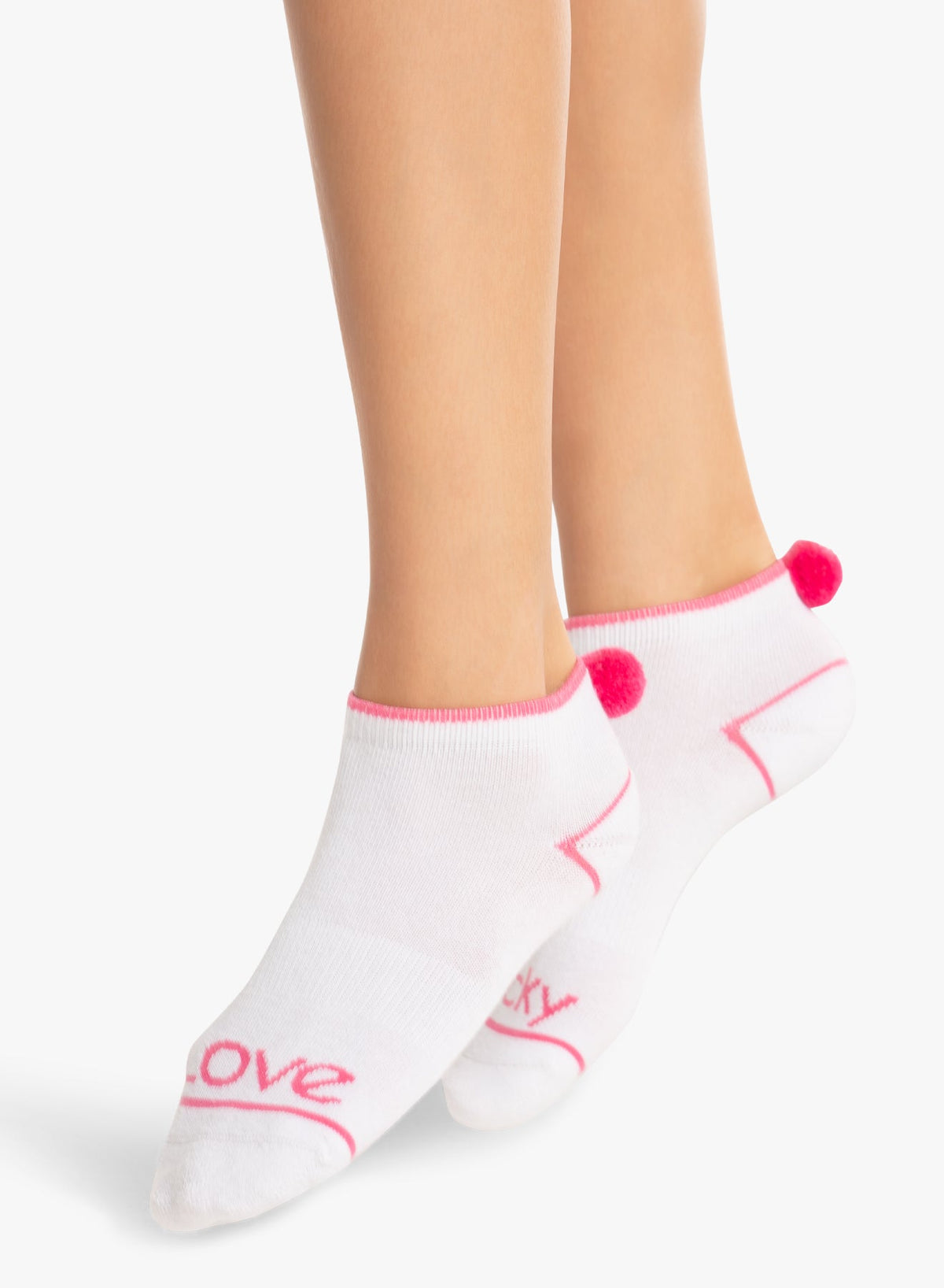 Lucky In Love Lucky Pom Low Cut Socks