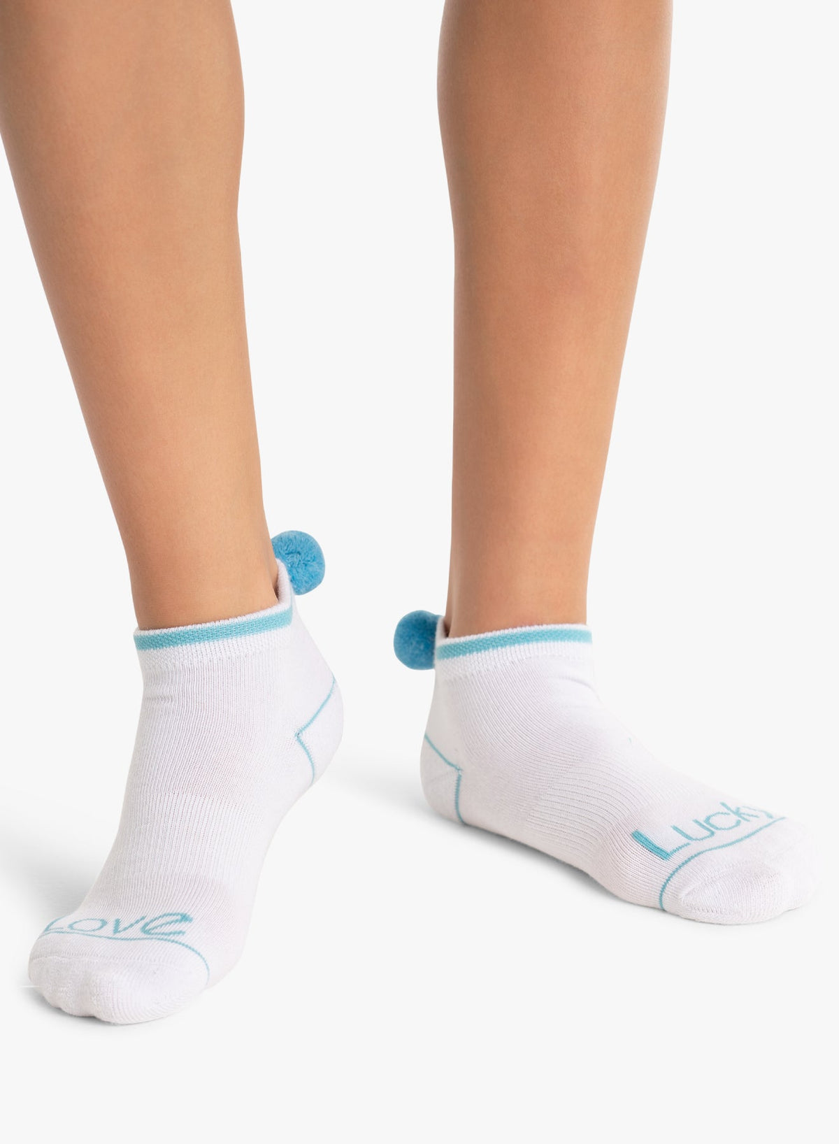 Lucky In Love Lucky Pom Low Cut Socks