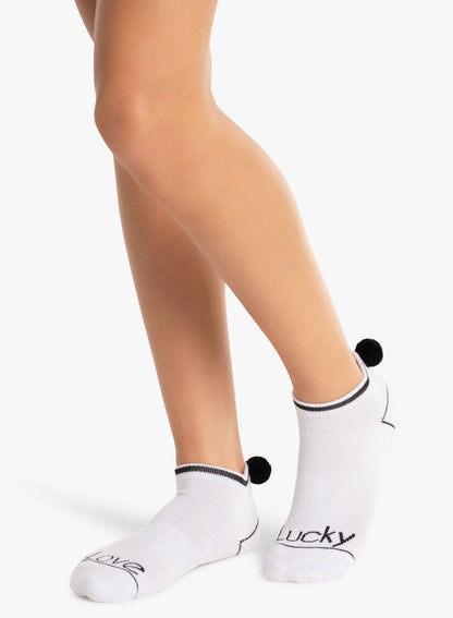 Lucky In Love Lucky Pom Low Cut Socks