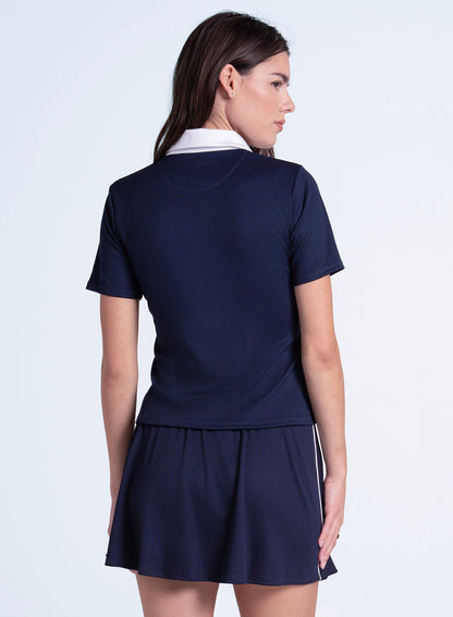 Lucky In Love Rib Line Polo Short Sleeve