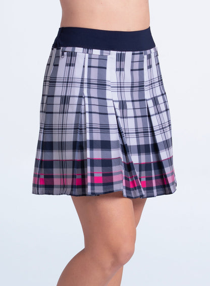 Lucky In Love Ivy Plaid Pleat Skort