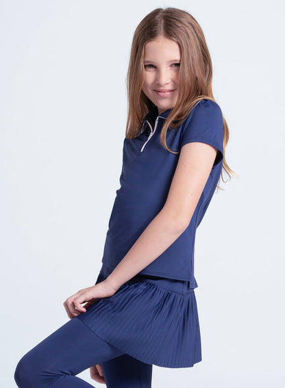 Lucky In Love Pleated Polo Short Sleeve