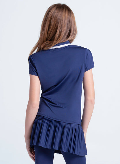Lucky In Love Pleated Polo Short Sleeve