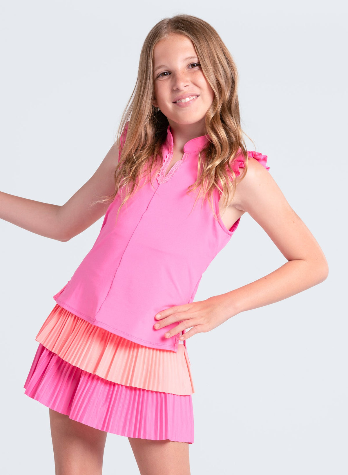 Lucky In Love Lace Frill Tank