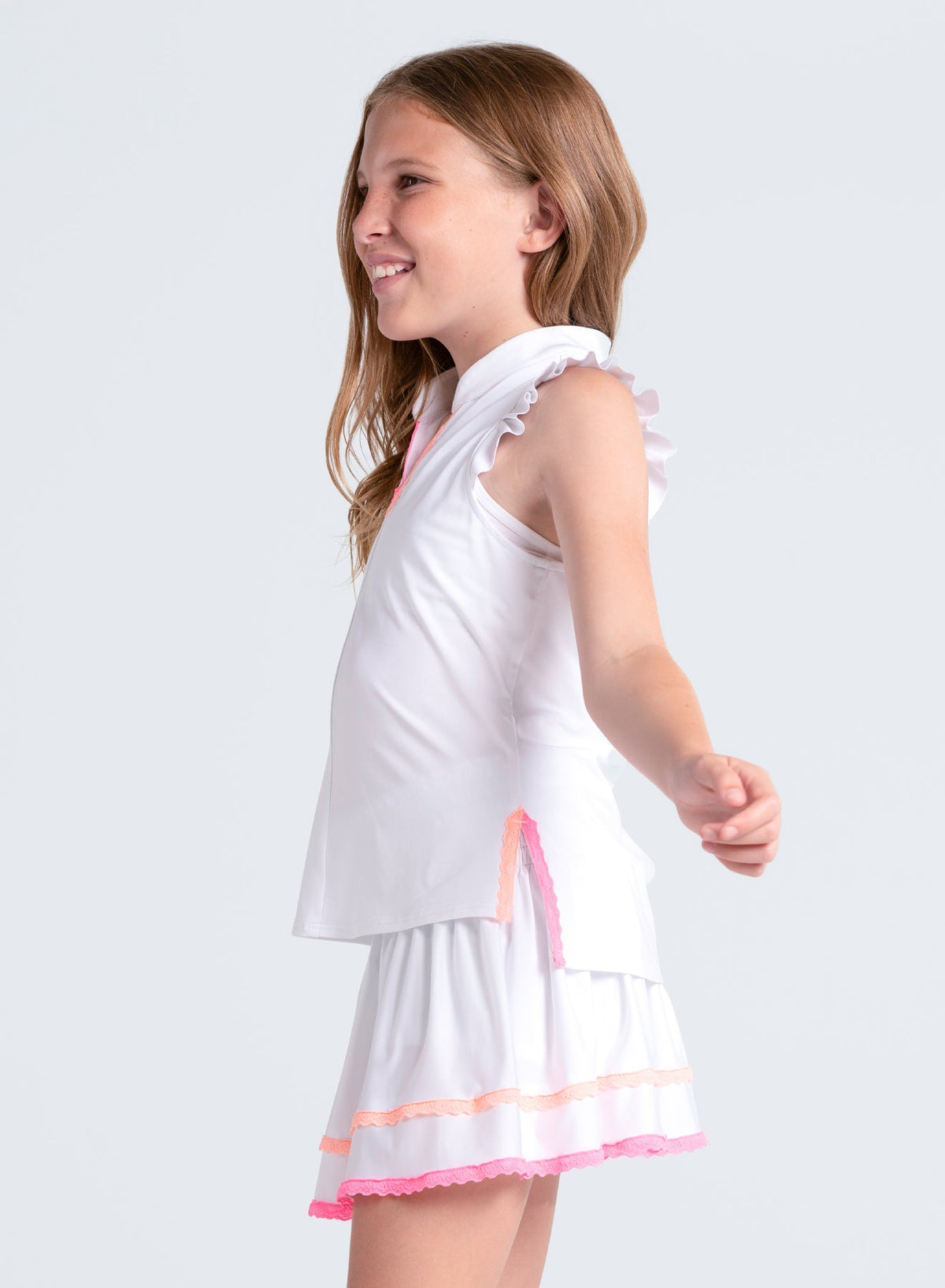 Lucky In Love Lace Frill Tank