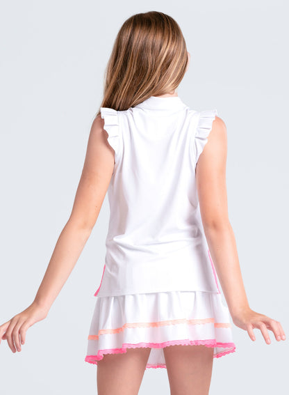 Lucky In Love Lace Frill Tank