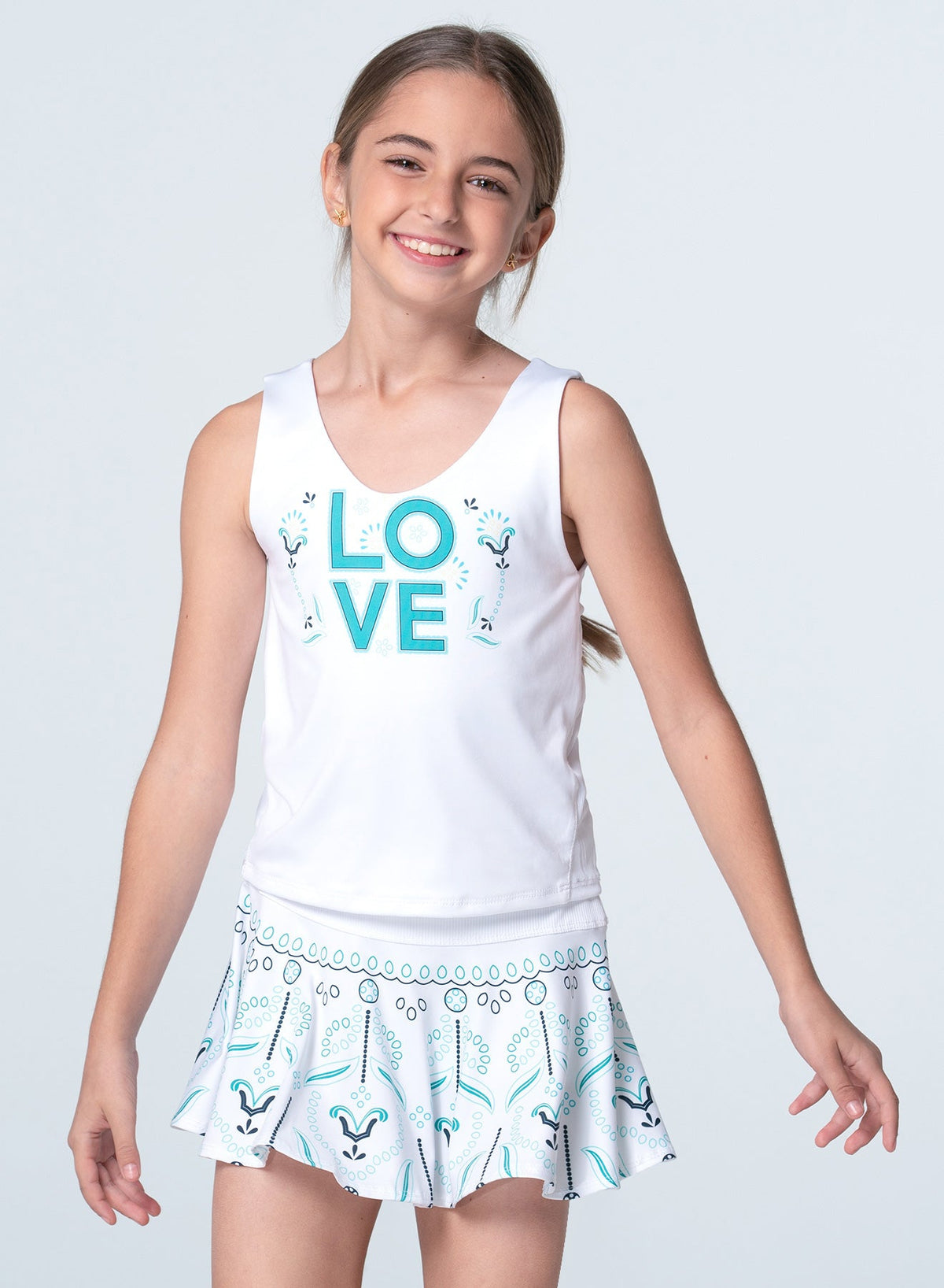Lucky In Love Eyelet Love Win Tank