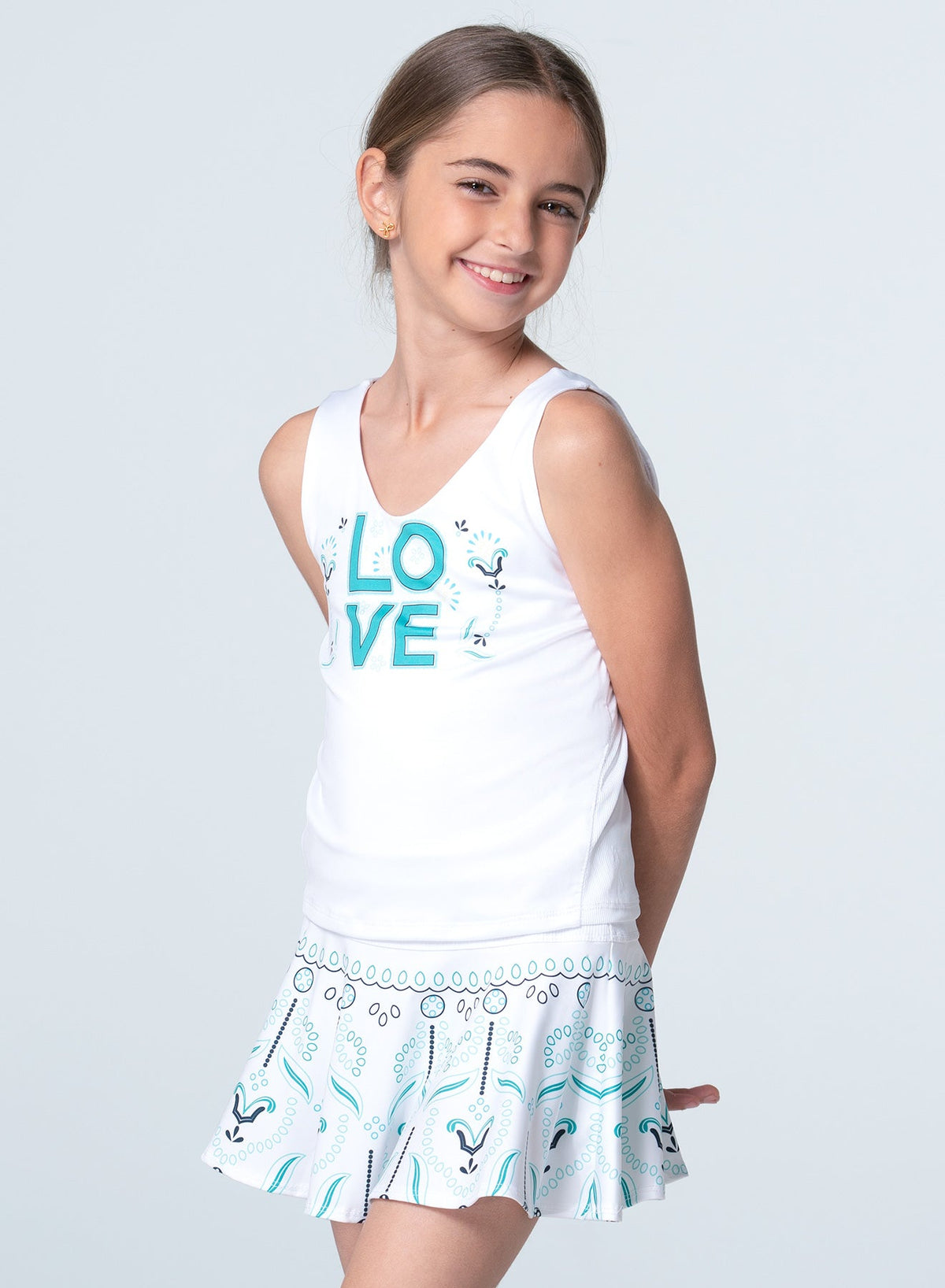 Lucky In Love Eyelet Love Win Tank