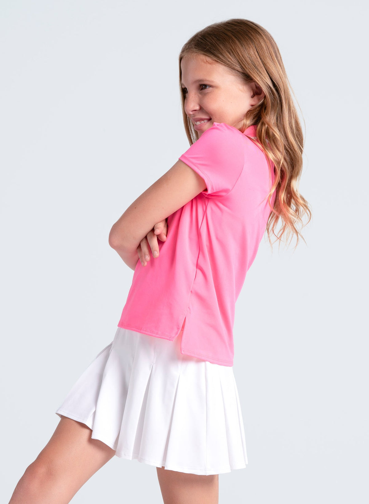 Lucky In Love Pleated Polo Short Sleeve