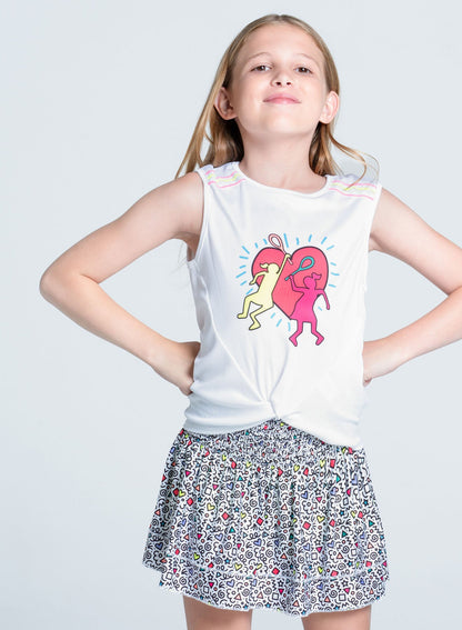 Lucky In Love Retro Doodles Tank