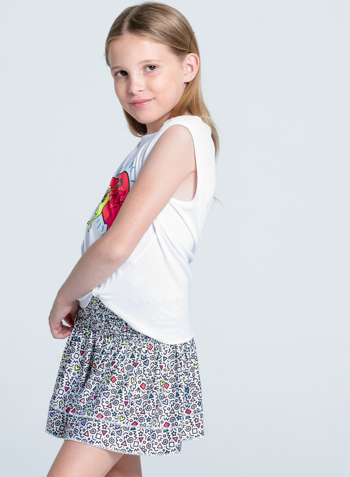 Lucky In Love Retro Doodles Tank