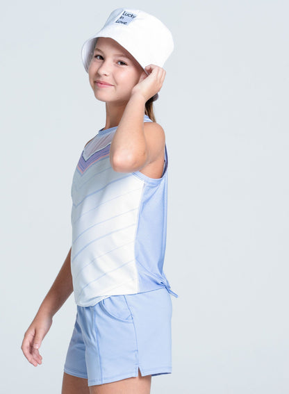 Lucky In Love Lavender Love Tie Back Tank
