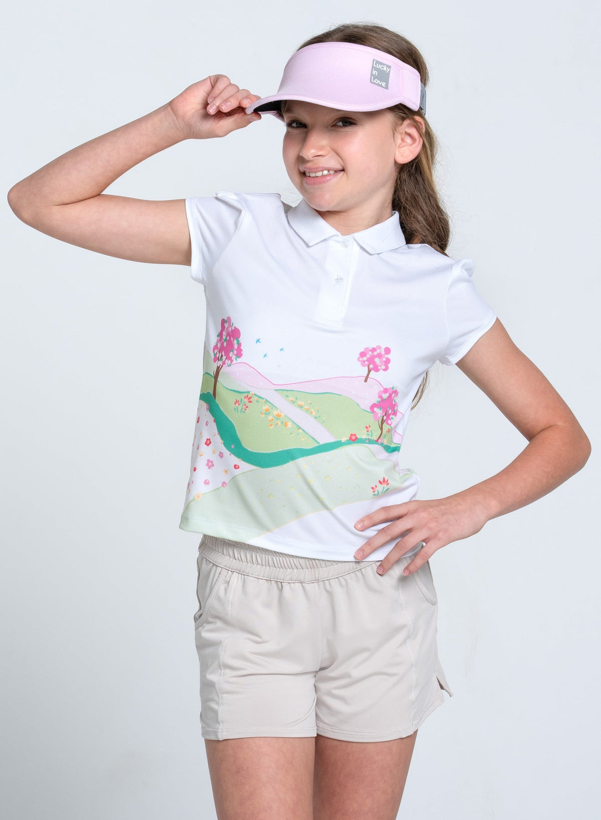 Lucky In Love Meet Me On The Green Polo Short Sleeve
