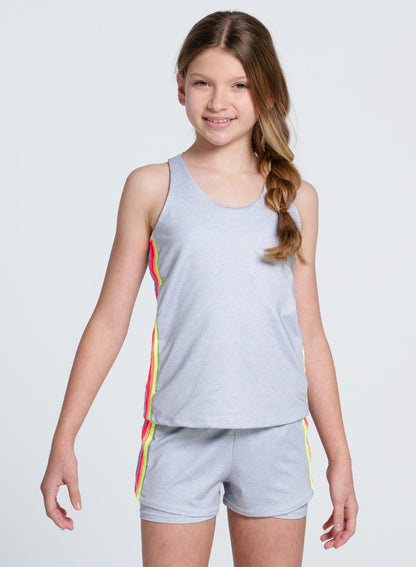 Lucky In Love Heather Prisma Stripe Tank