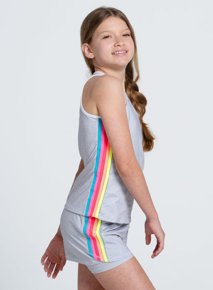 Lucky In Love Heather Prisma Stripe Tank