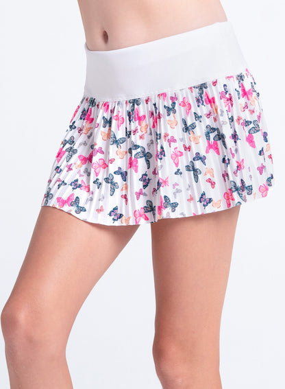 Lucky In Love Wing Shot Pleated Skirt- Girls