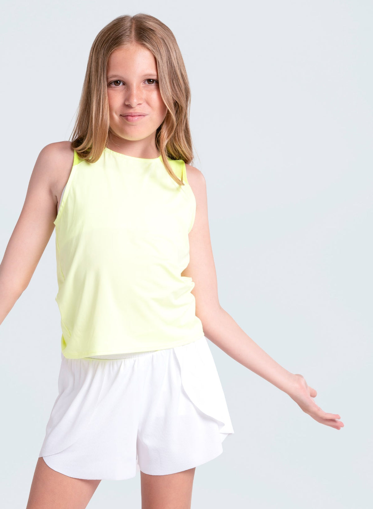 Lucky In Love Crossover Flounce Short- Girls