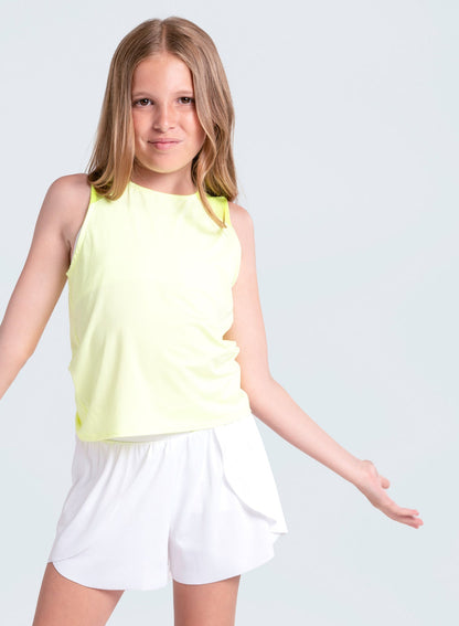Lucky In Love Crossover Flounce Short- Girls