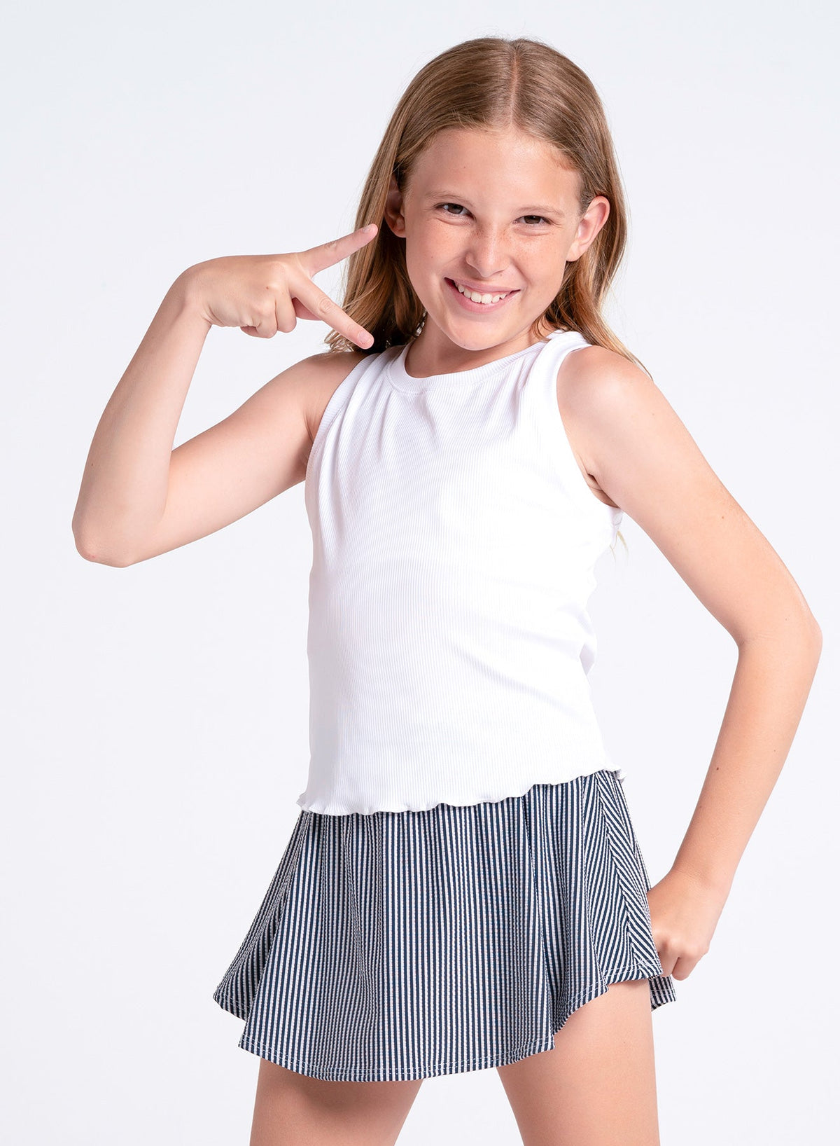 Lucky In Love Lucky Seersucker Skirt - Girls