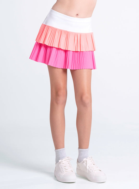 Lucky In Love Doubles Pleated Skirt- Girls