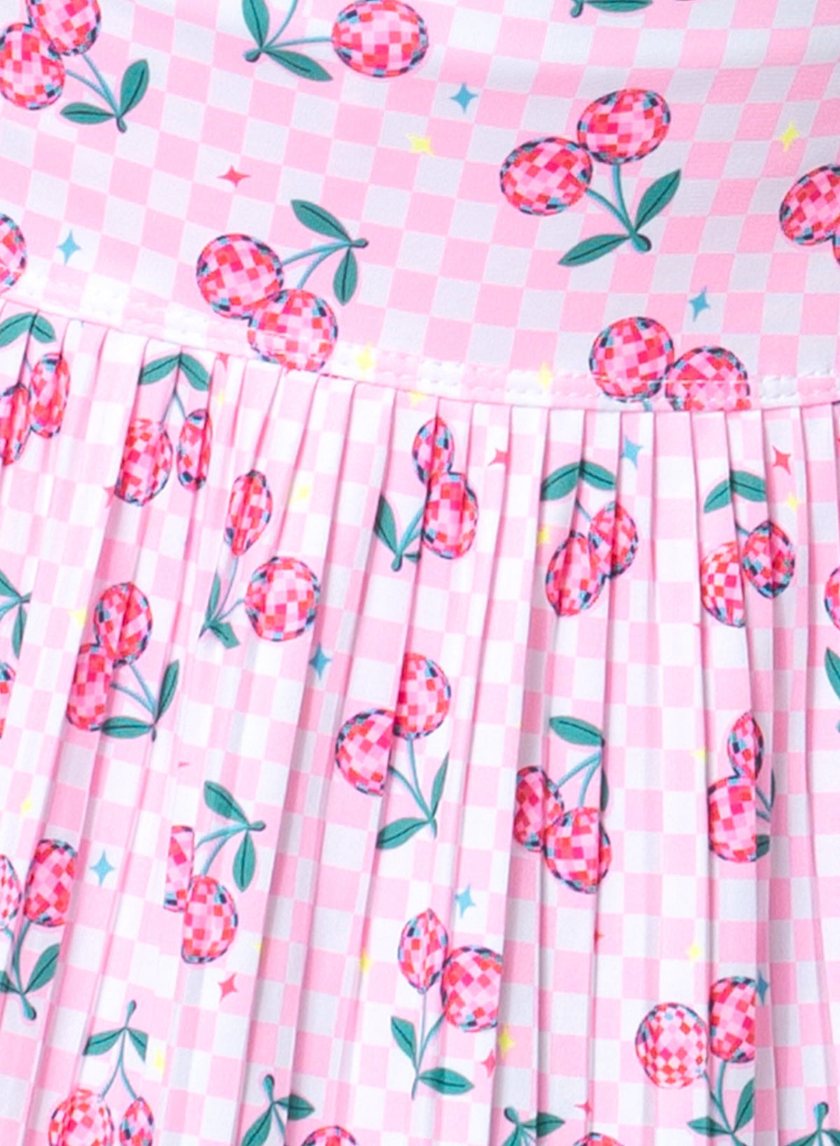 Lucky In Love Disco Cherry Pleated Skirt