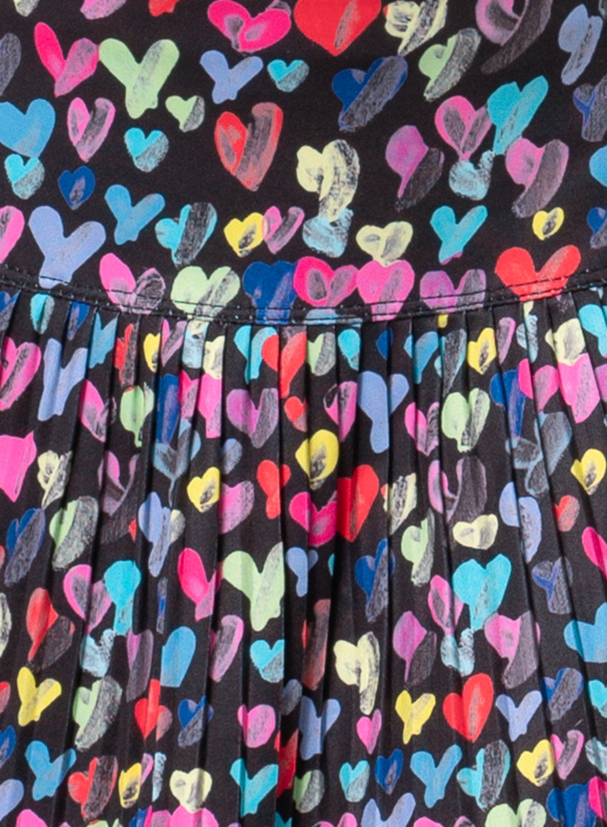 Lucky In Love Thumbprint Hearts Pleated Skirt