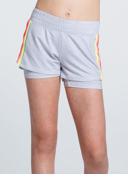 Lucky In Love Heather Prisma Stripe Short-Girls